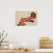 Poster Schiele - Nouveau-Né Avec Jambes Dessinée 1910 (Cuisine)