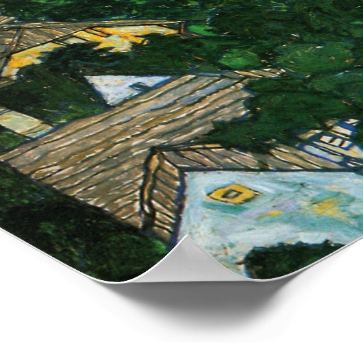 Poster Schiele - Paysage d'été (Coin)