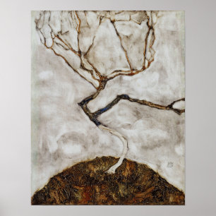 Poster Schiele - Petit arbre à la fin de l'automne