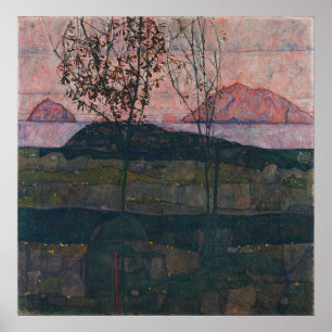 Poster Schiele - Réglage du soleil