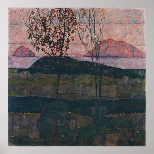 Poster Schiele - Réglage du soleil (Devant)