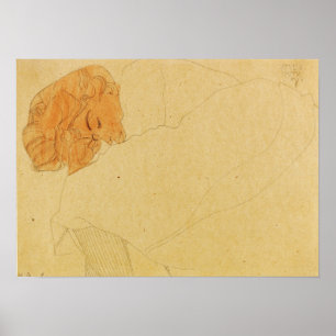 Poster Schiele - Sleeping Girl 1908