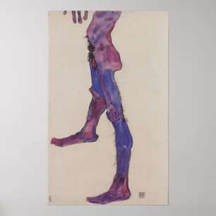 Poster Schiele - Torse abdominal masculin 1910