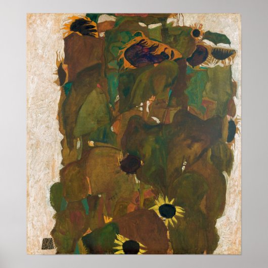 Poster Schiele - Tournesols (Devant)
