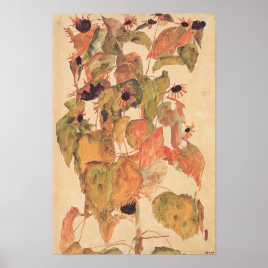 Poster Schiele - Tournesols 1911 (Devant)
