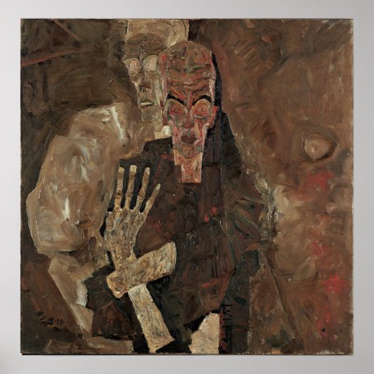 Poster Schiele - Voyants de soi (la Mort et l'Homme) (Devant)