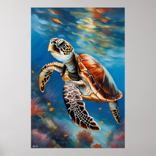 Poster   Schildpad   Kunst
