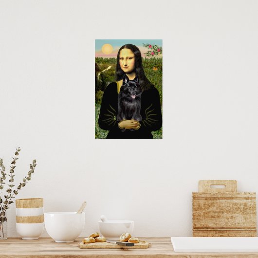Poster Schipperke 7 - Mona Lisa (Cuisine)