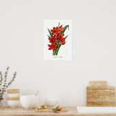 Poster Schizostylis coccinea (Cuisine)
