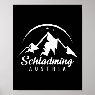 Poster Schladming Autriche Station de ski Ski Snowboard