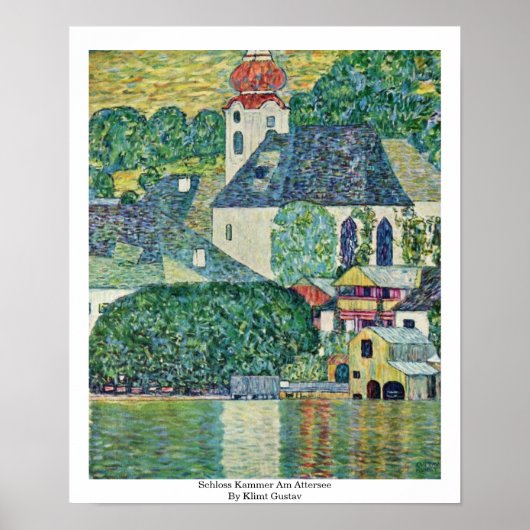 Poster Schloss Kammer Am Atsee Par Klimt Gustav (Devant)