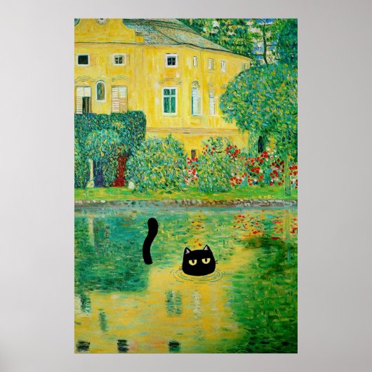 Poster Schloss Kammer sur l'affiche du chat Attersee (Devant)
