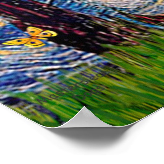 Poster Schnauzer 9 - Nuit étoilée (Coin)