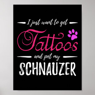 Poster Schnauzer Amoureux des chiens Tattoo Funny Chien M