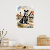 Poster Schnauzer - Art Chien Imprimer (Cuisine)