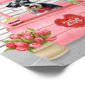 Poster Schnauzer Chien Valentine's Day Kissing Booth (Coin)