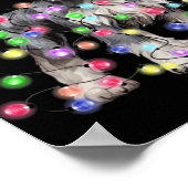 Poster Schnauzer Dog Reindeer Christmas Lights Ugly Xmas (Coin)