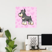 Poster Schnauzer Love (Bureau à domicile)