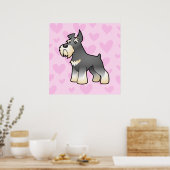 Poster Schnauzer Love (Cuisine)