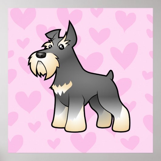Poster Schnauzer Love (Devant)