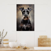 Poster Schnauzer miniature noir et argent (Cuisine)