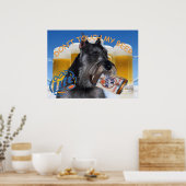 POSTER SCHNAUZER NE TOUCHE PAS MON BEER ART (Cuisine)