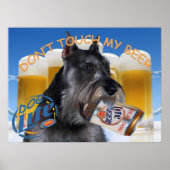 POSTER SCHNAUZER NE TOUCHE PAS MON BEER ART (Devant)
