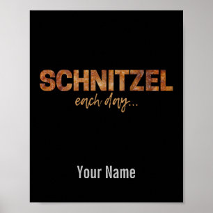 Poster Schnitzel Chaque Jour Drôle Cutlet Escalope Design
