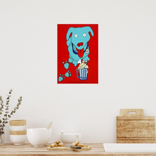 Poster "SCHNOOK'S ROOT BEER FLOAT" Dog Art Print (Cuisine)