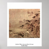 Poster Scholar Avec Serveuse Sur Une Terrasse De Ma Yuan (Devant)