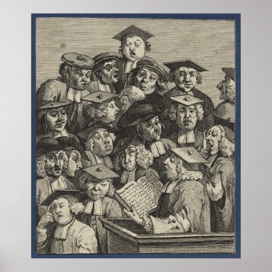 Poster Scholars at a Lecture (by William Hogarth) (Devant)