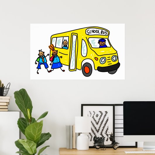 Poster School Bus (Bureau à domicile)