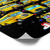 Poster School Bus Christmas Tree Funny Santa Bus Driver P (Coin)