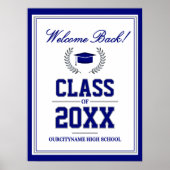 Poster School Colors Class Reunion Welcome (Devant)