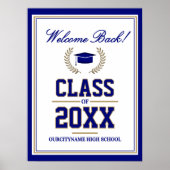 Poster School Colors Class Reunion Welcome (Devant)