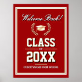 Poster School Colors Class Reunion Welcome (Devant)