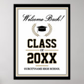 Poster School Colors Class Reunion Welcome (Devant)