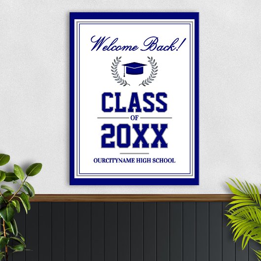 Poster School Colors Class Reunion Welcome
