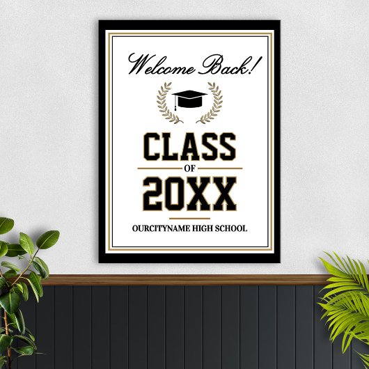 Poster School Colors Class Reunion Welcome
