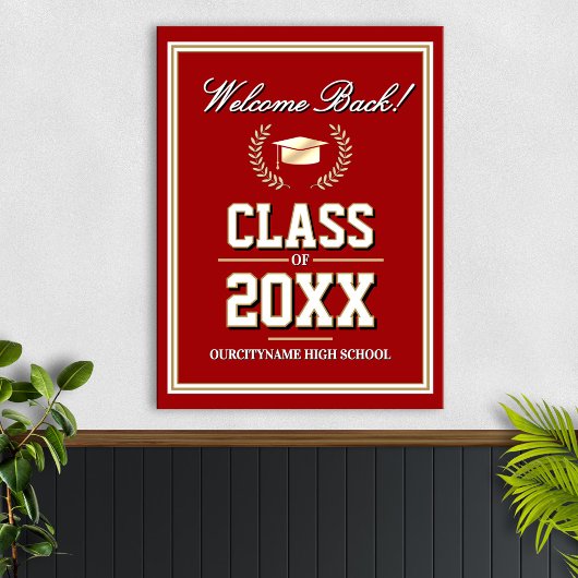 Poster School Colors Class Reunion Welcome