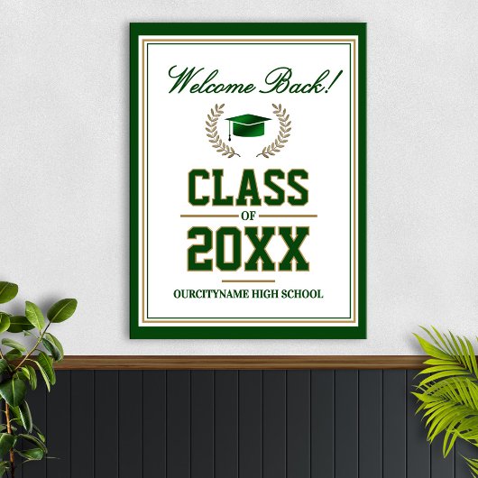 Poster School Colors Class Reunion Welcome