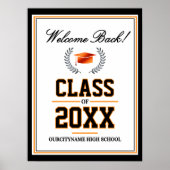 Poster School Colors Class Reunion Welcome (Devant)