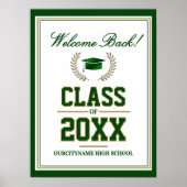 Poster School Colors Class Reunion Welcome (Devant)