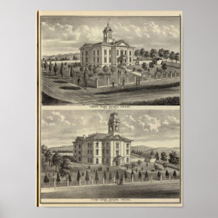 Poster School houses, San Jose, California