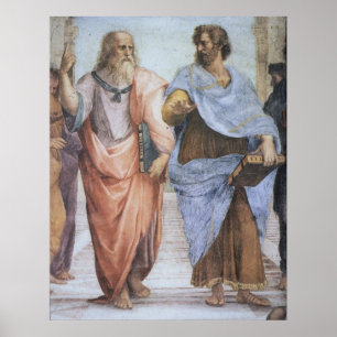 Poster School of Athens (detail - Plato & Aristotle)