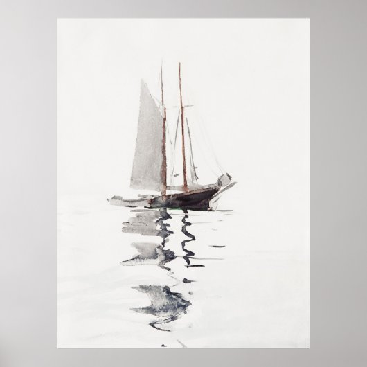 Poster Schooner à deux mâts avec Dory (1894) (Devant)