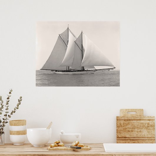 Poster Schooner Yacht Merlin (Cuisine)