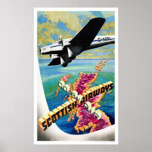 Poster Schotland Vintage Revel Restaurated