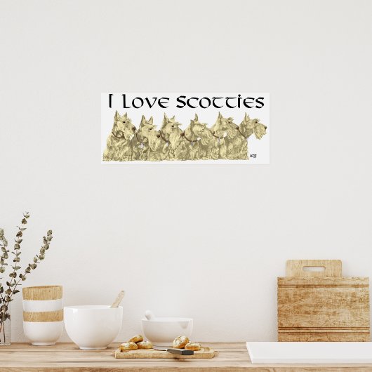 Poster Schotse Terrier (Keuken)