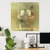 Poster Schrödinger sous-estime l'affiche du chat (Bureau à domicile)